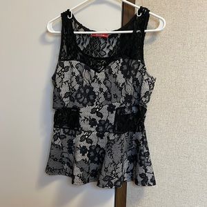 Lace Peplum Top
